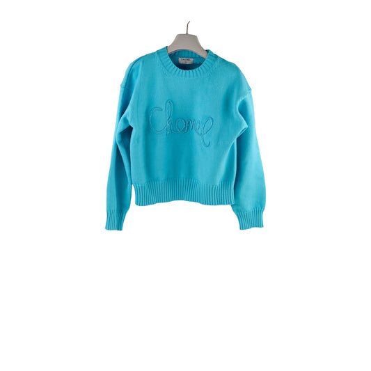 Chanel Knit Jumper Aqua Blue - Size 36 - photo 1