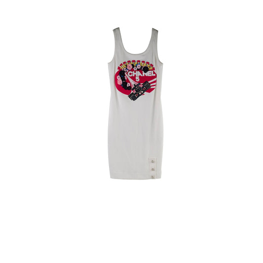 Chanel 23C Bodycon Cotton Dress White - Size 36 - photo 1