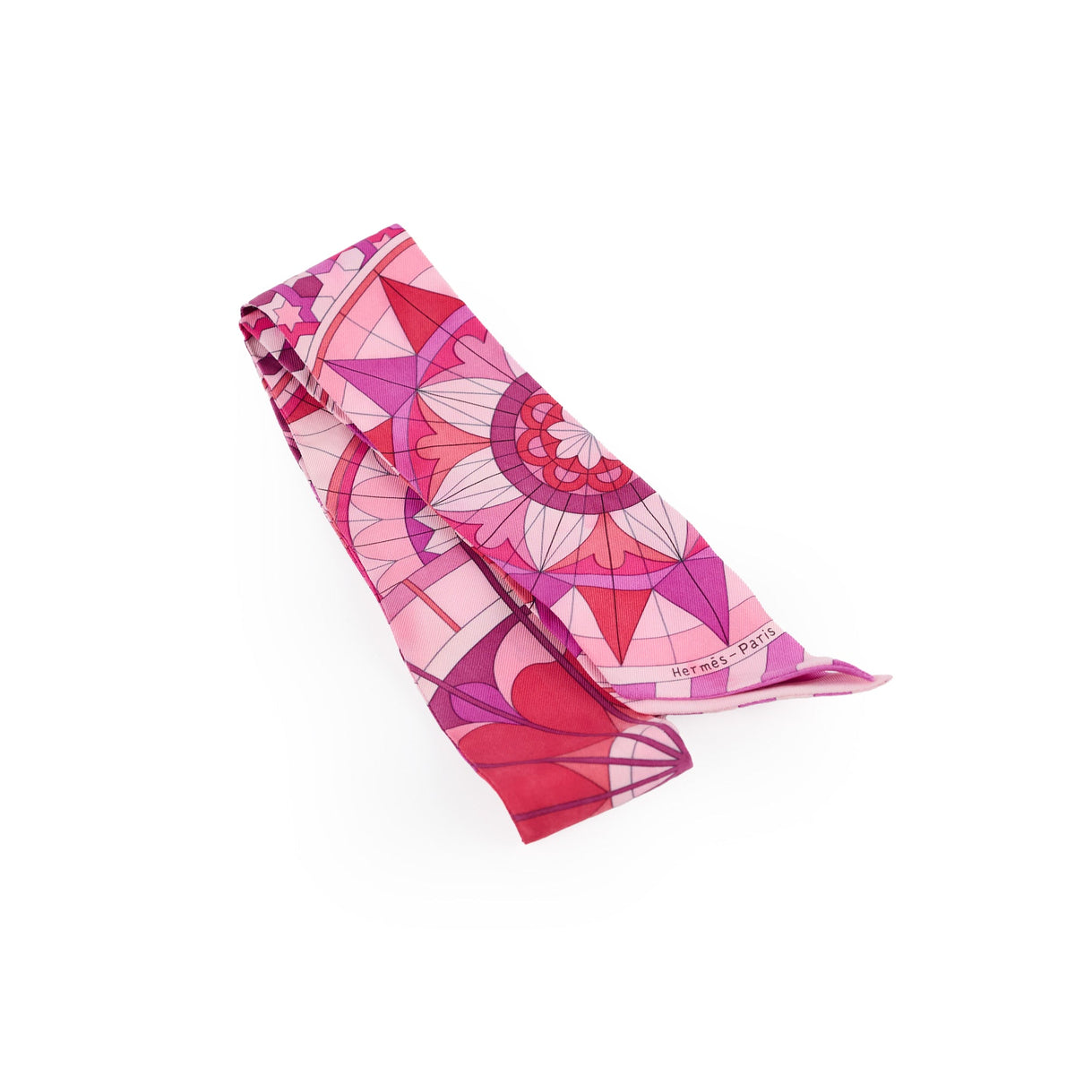 Hermes Silk Pink Twilly Rose de Compas - photo 1