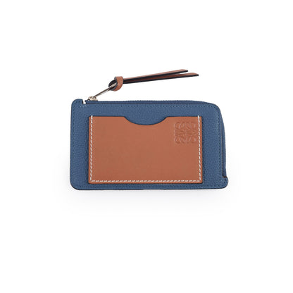 Loewe Coin Cardholder Navy/ Tan - photo 1