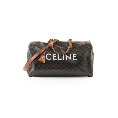 Celine Large Travel Bag Triomphe Canvas/Calfskin Leather Brown - photo 1