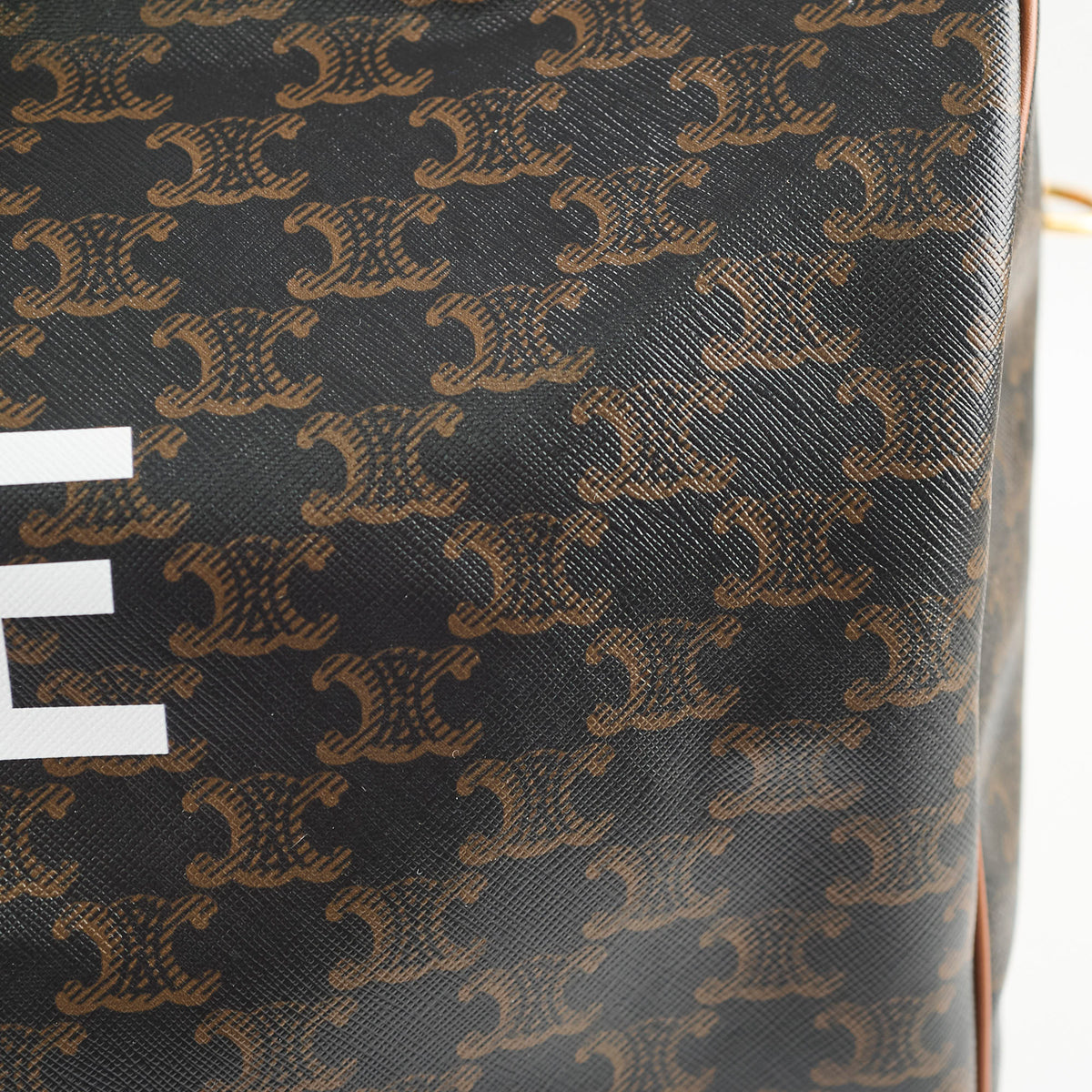 Celine Large Travel Bag Triomphe Canvas/Calfskin Leather Brown - photo 4