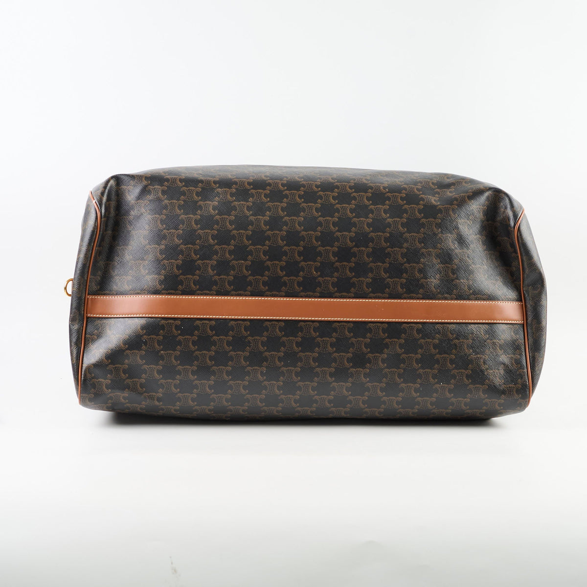 Celine Large Travel Bag Triomphe Canvas/Calfskin Leather Brown - photo 3