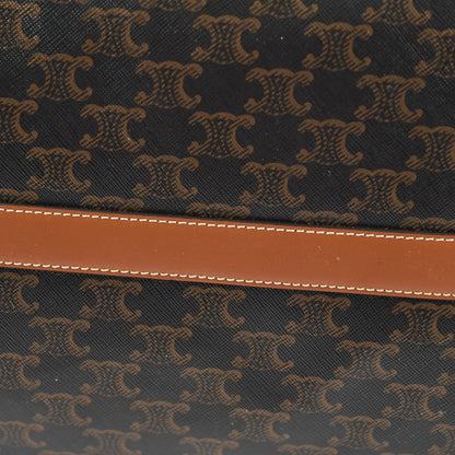 Celine Large Travel Bag Triomphe Canvas/Calfskin Leather Brown - photo 10