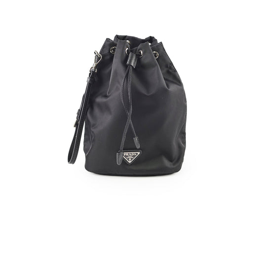 Prada Re-Nylon Drawstring Pouch Black - photo 1
