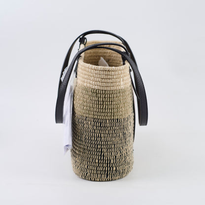 Loewe Square Basket Bag Mixed Media Woven Raffia - photo 3