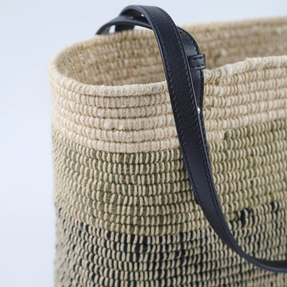 Loewe Square Basket Bag Mixed Media Woven Raffia - photo 5