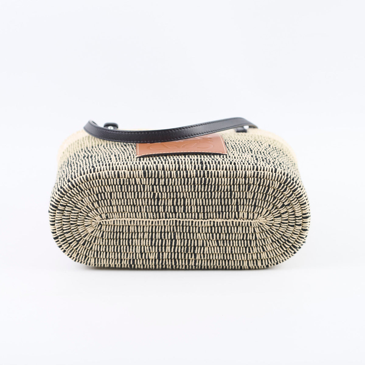 Loewe Square Basket Bag Mixed Media Woven Raffia - photo 4