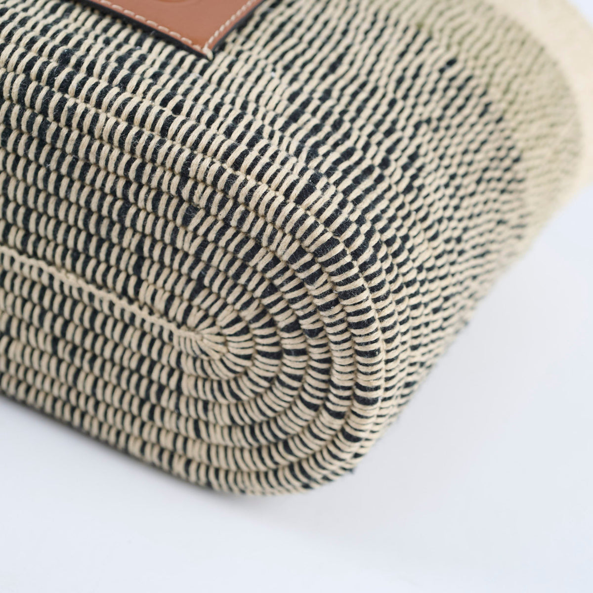 Loewe Square Basket Bag Mixed Media Woven Raffia - photo 16