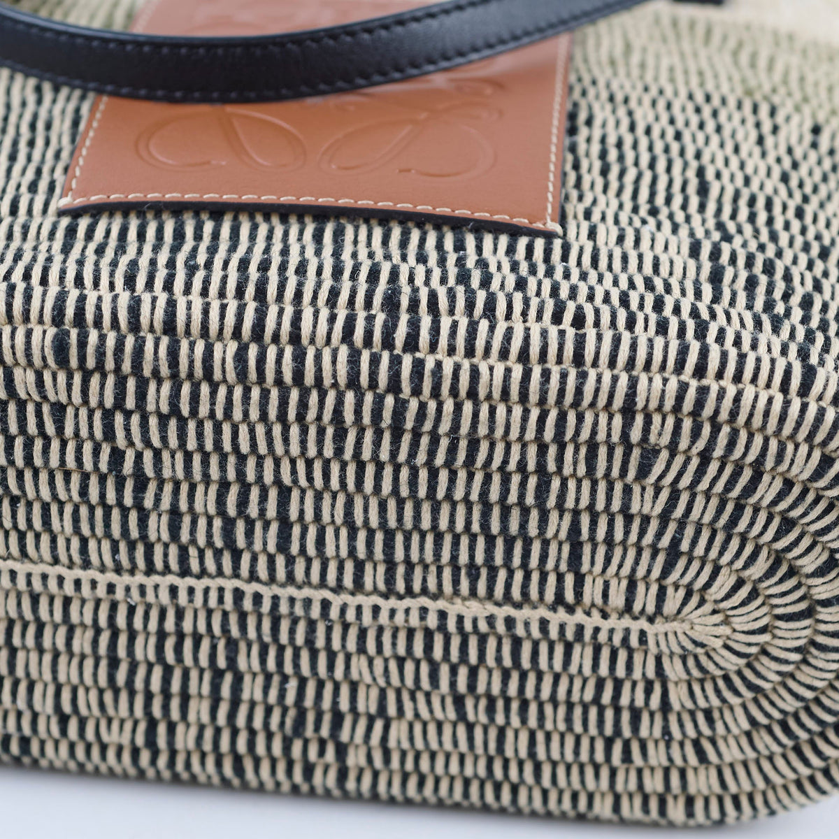 Loewe Square Basket Bag Mixed Media Woven Raffia - photo 15