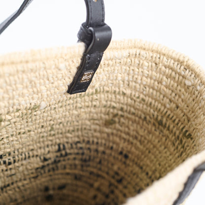 Loewe Square Basket Bag Mixed Media Woven Raffia - photo 11
