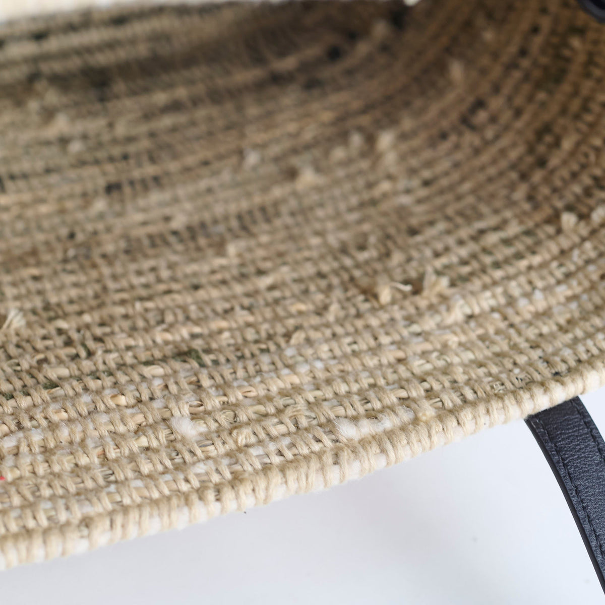 Loewe Square Basket Bag Mixed Media Woven Raffia - photo 13