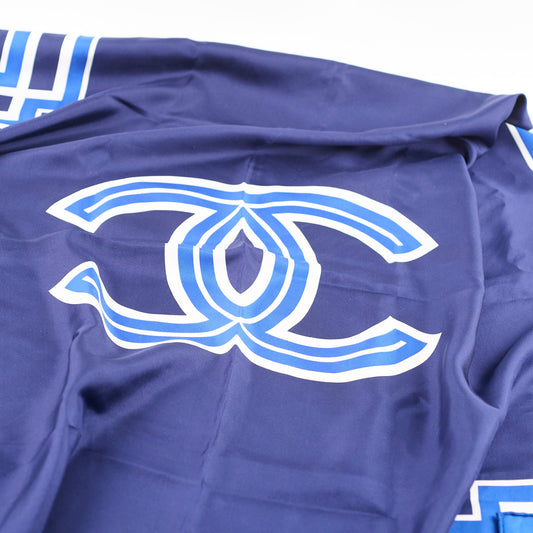 Chanel CC Scarf 90 Navy/Royal Blue/White - photo 2