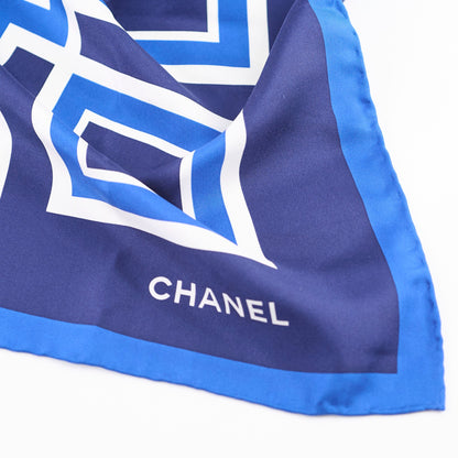 Chanel CC Scarf 90 Navy/Royal Blue/White - photo 4
