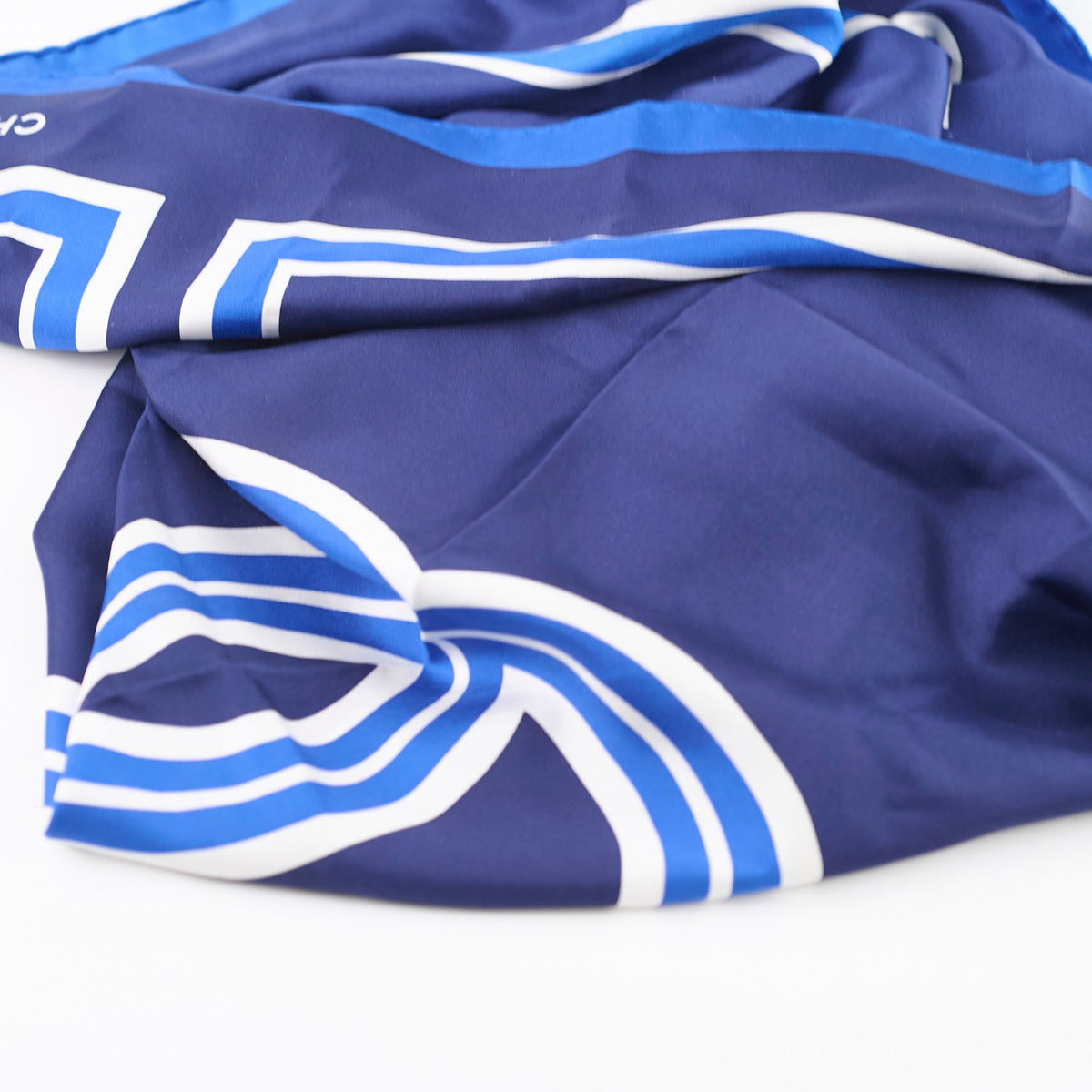 Chanel CC Scarf 90 Navy/Royal Blue/White - photo 5