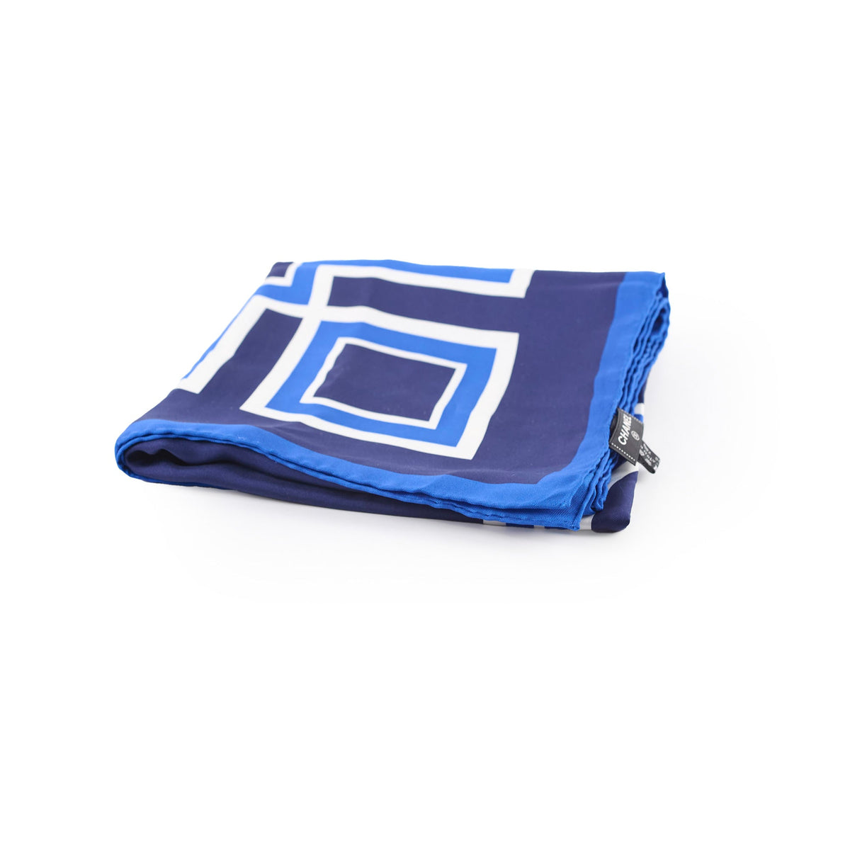Chanel CC Scarf 90 Navy/Royal Blue/White - photo 1