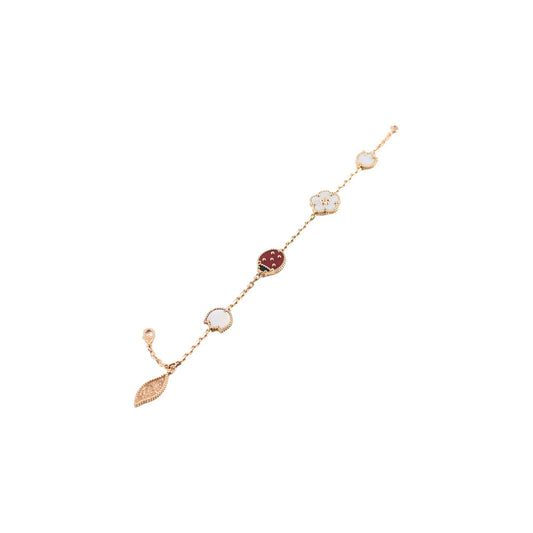 Van Cleef & Arpels Lucky Spring 5 Motif Bracelet Rose Gold - photo 1