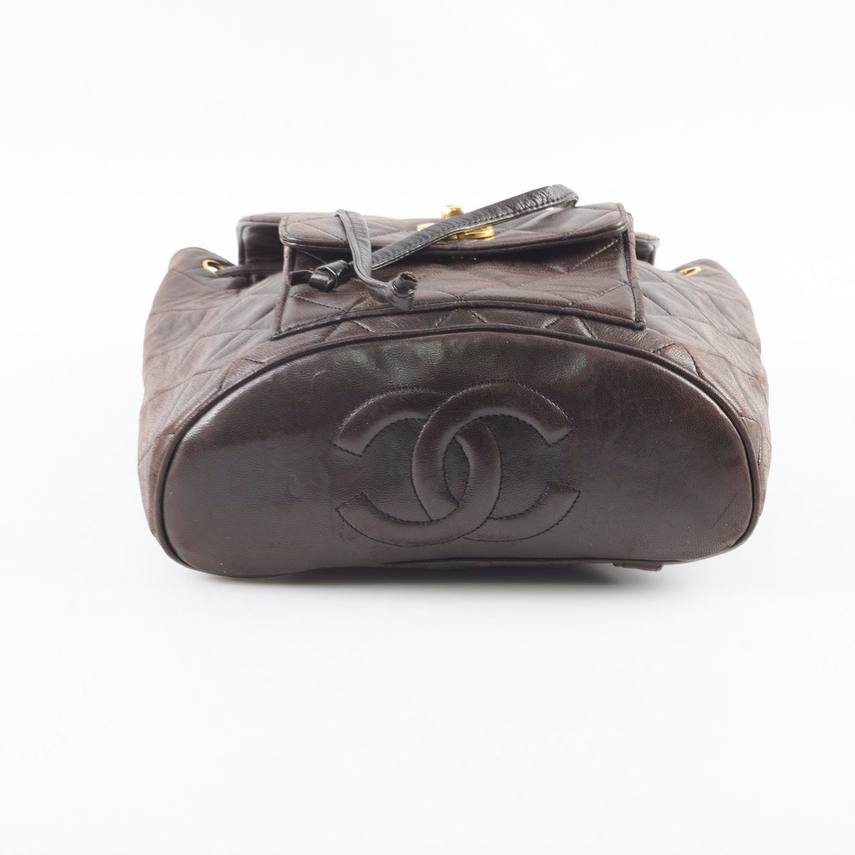 Chanel 24K Vintage Duma Backpack Lambskin Dark Brown - photo 6