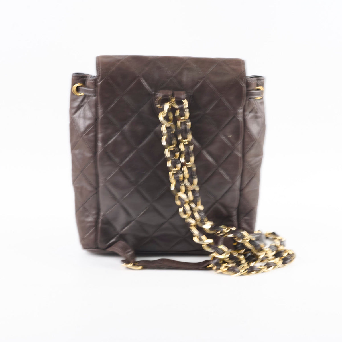 Chanel 24K Vintage Duma Backpack Lambskin Dark Brown - photo 3