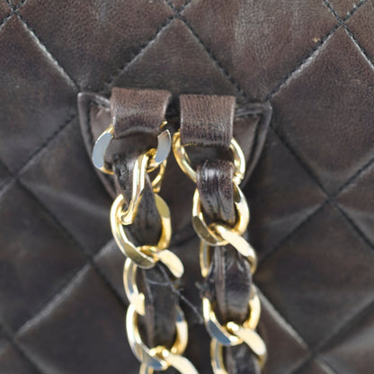 Chanel 24K Vintage Duma Backpack Lambskin Dark Brown - photo 9