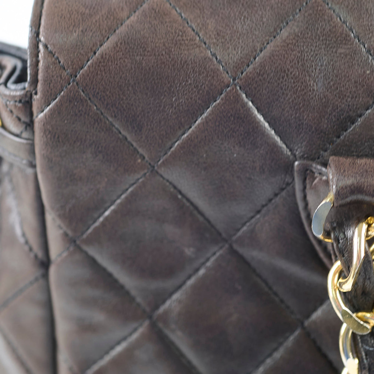 Chanel 24K Vintage Duma Backpack Lambskin Dark Brown - photo 10
