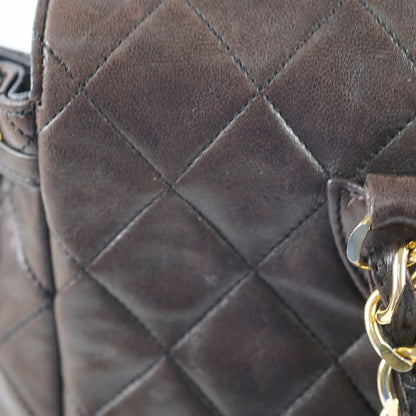Chanel 24K Vintage Duma Backpack Lambskin Dark Brown - photo 10