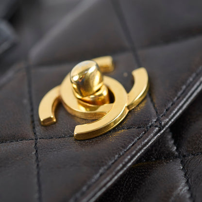 Chanel 24K Vintage Duma Backpack Lambskin Dark Brown - photo 15