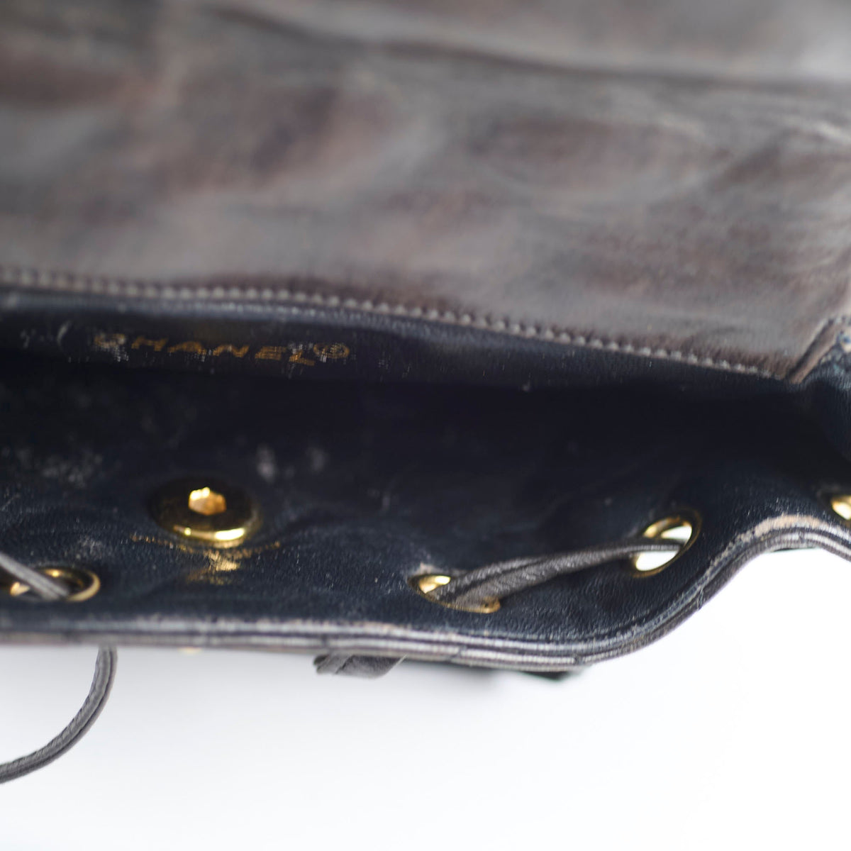 Chanel 24K Vintage Duma Backpack Lambskin Dark Brown - photo 12