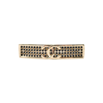 Chanel Gold Tone Chain Interlocking CC Hair Clip - photo 1