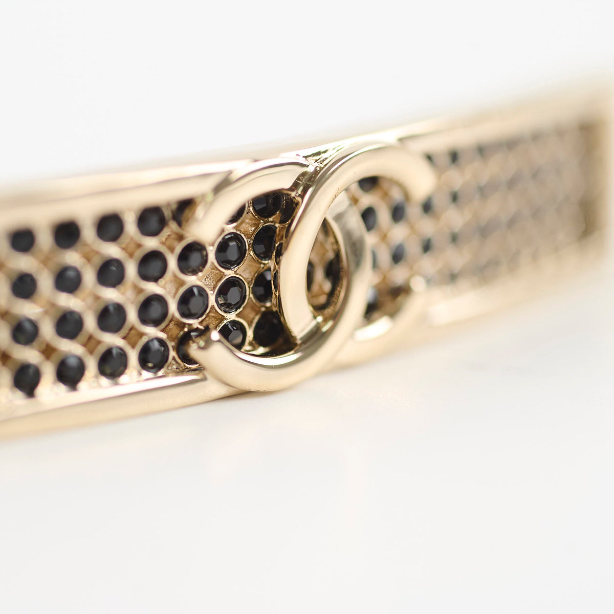 Chanel Gold Tone Chain Interlocking CC Hair Clip - photo 3