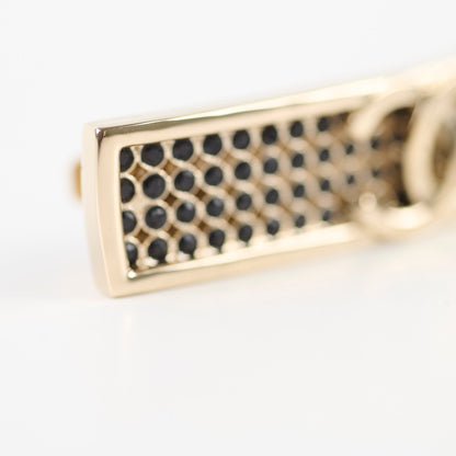 Chanel Gold Tone Chain Interlocking CC Hair Clip - photo 4