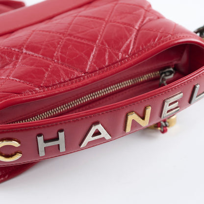 Chanel Small Gabrielle Bag Red Logo Strap - photo 6