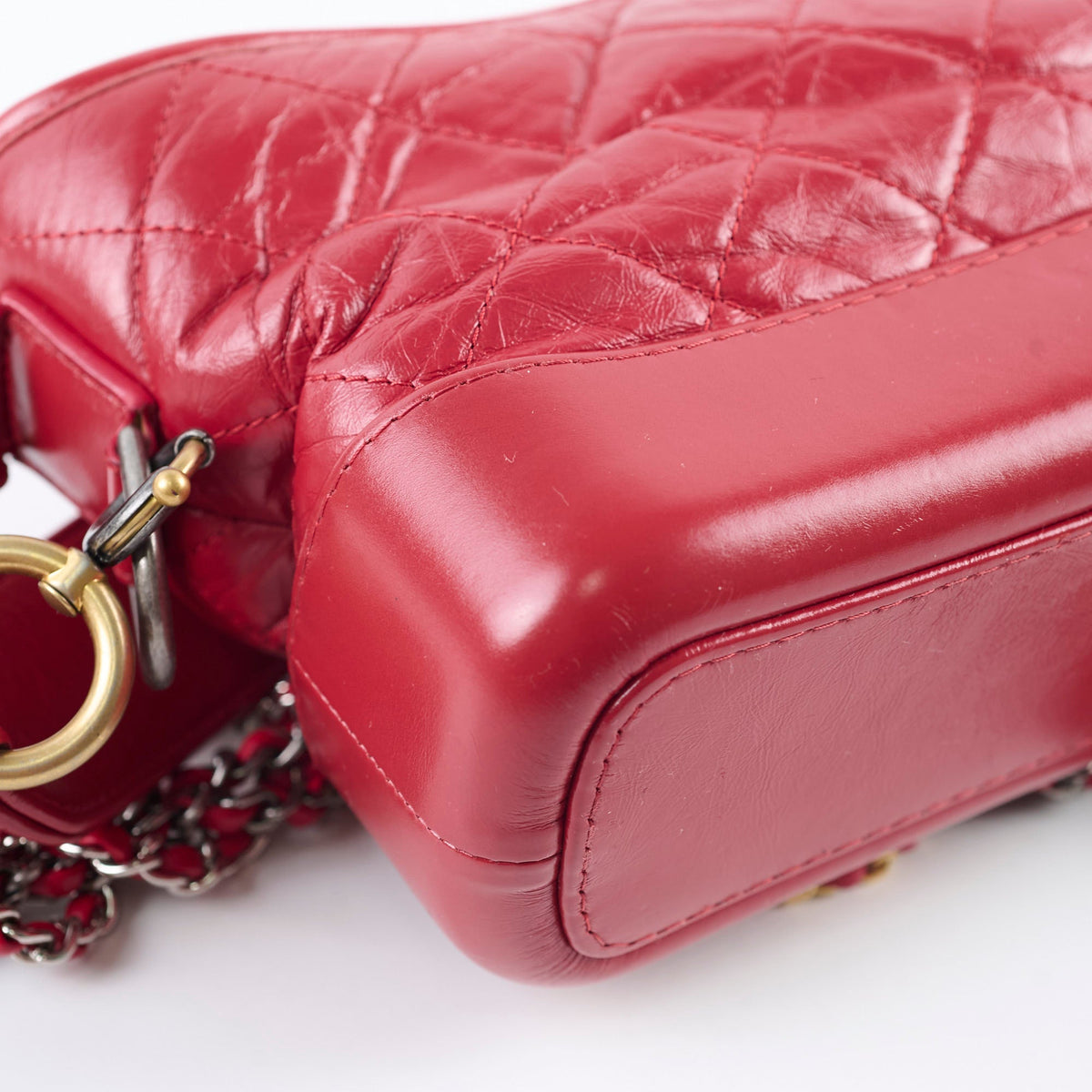 Chanel Small Gabrielle Bag Red Logo Strap - photo 9