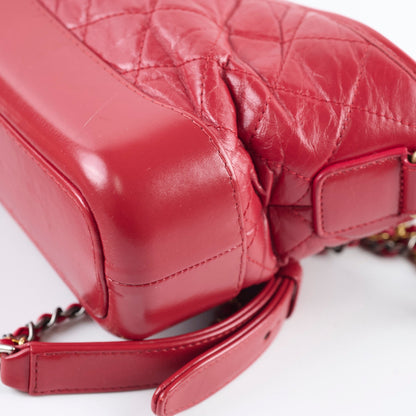 Chanel Small Gabrielle Bag Red Logo Strap - photo 10