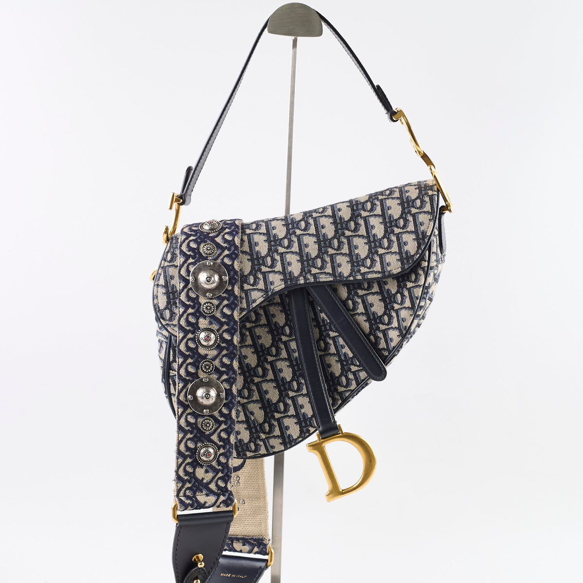 Dior Saddle Bag Medium Oblique with Guitar Strap - photo 2