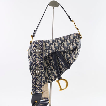 Dior Saddle Bag Medium Oblique with Guitar Strap - photo 2