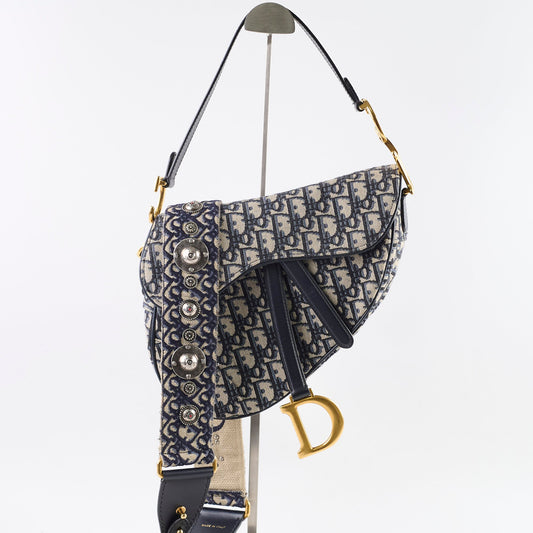Dior Saddle Bag Medium Oblique with Guitar Strap - photo 2