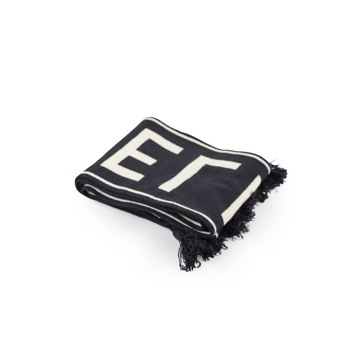 Celine Thick Wool Scarf Black/White - photo 1