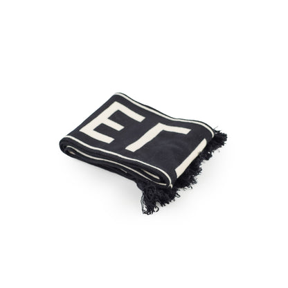 Celine Thick Wool Scarf Black/White - photo 1