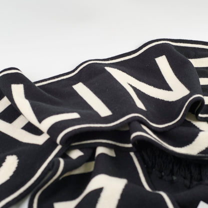 Celine Thick Wool Scarf Black/White - photo 5