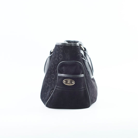 Celine Boogie Satchel Macadam Black Suede - photo 2