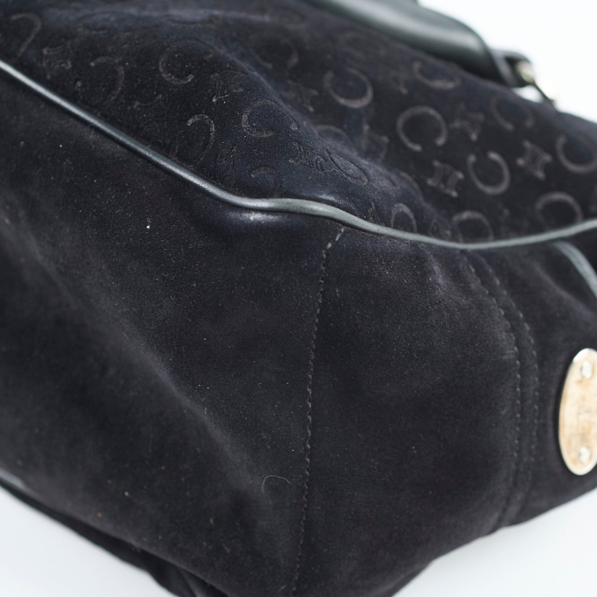 Celine Boogie Satchel Macadam Black Suede - photo 12