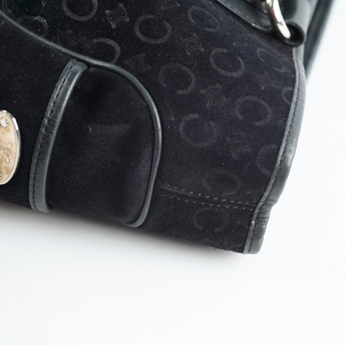 Celine Boogie Satchel Macadam Black Suede - photo 5
