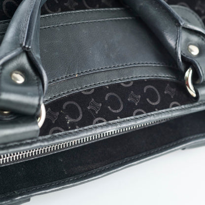 Celine Boogie Satchel Macadam Black Suede - photo 6