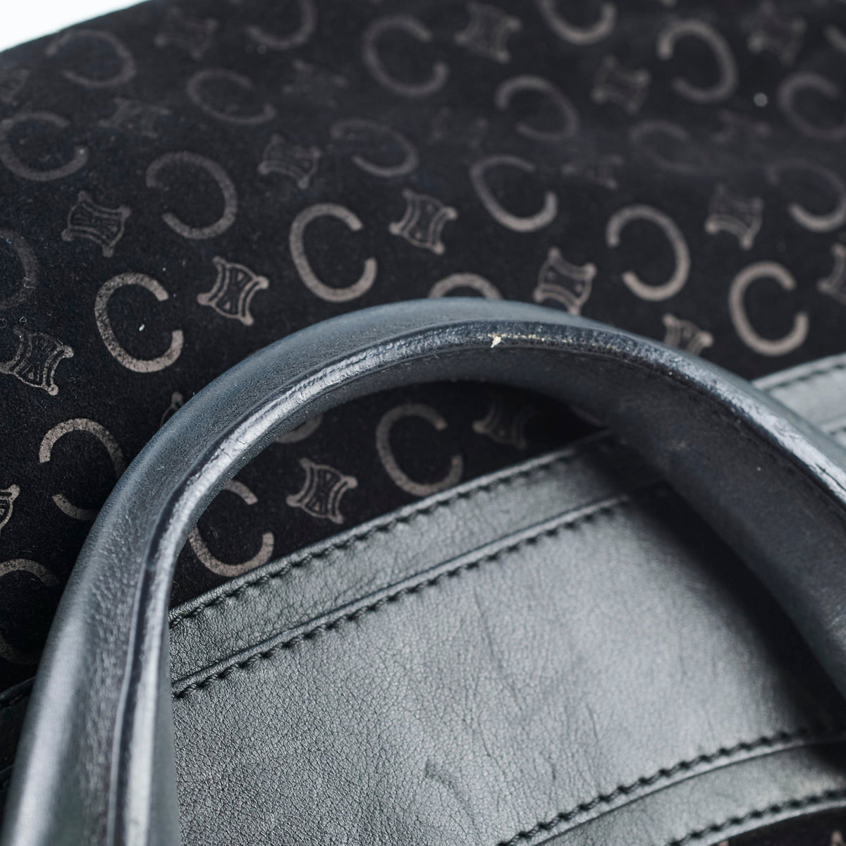 Celine Boogie Satchel Macadam Black Suede - photo 8