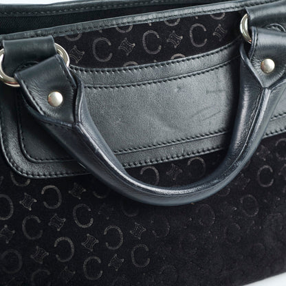 Celine Boogie Satchel Macadam Black Suede - photo 14