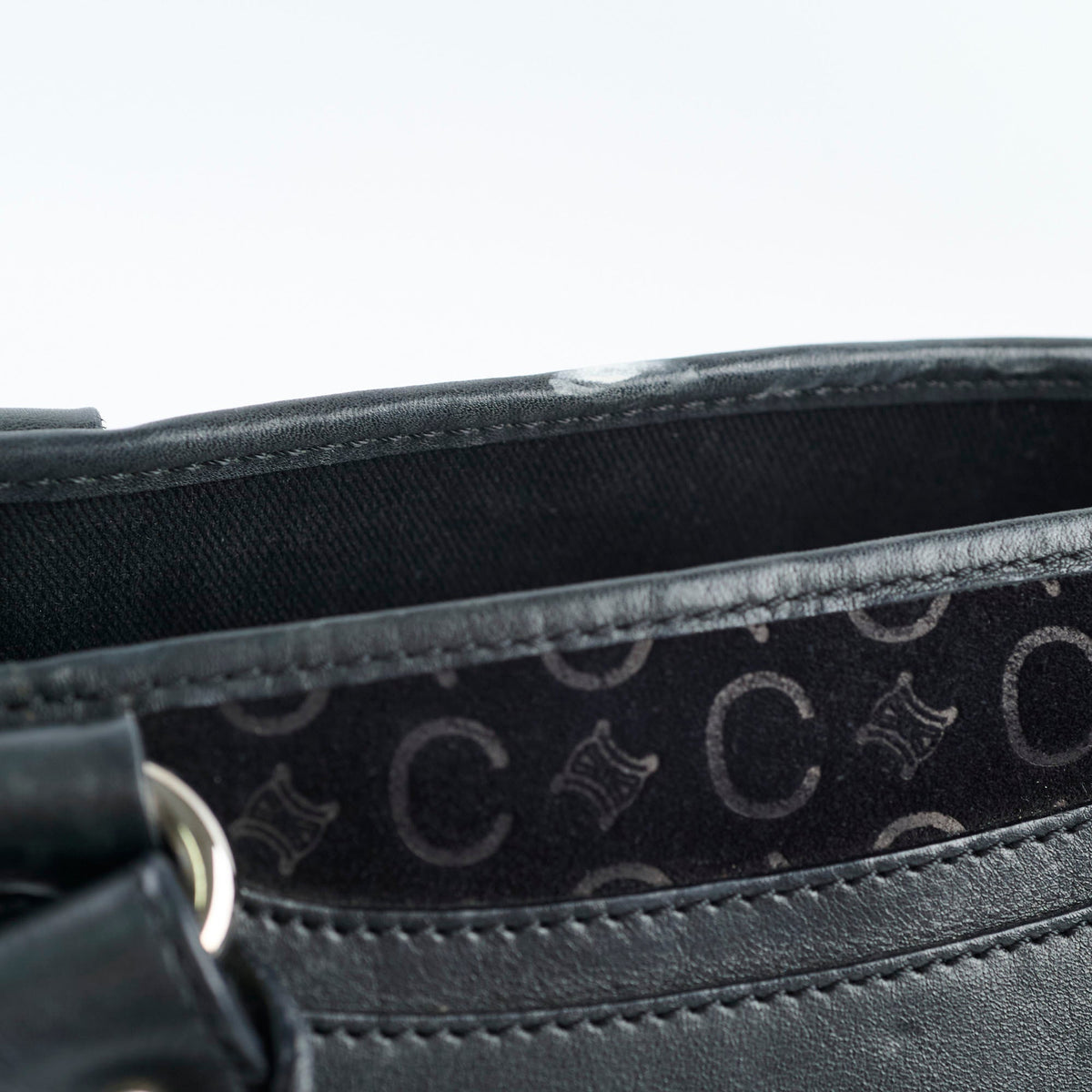 Celine Boogie Satchel Macadam Black Suede - photo 9