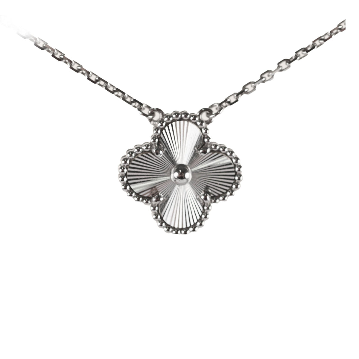 Van Cleef & Arpels Vintage Alhambra White Gold Guilloche - photo 1