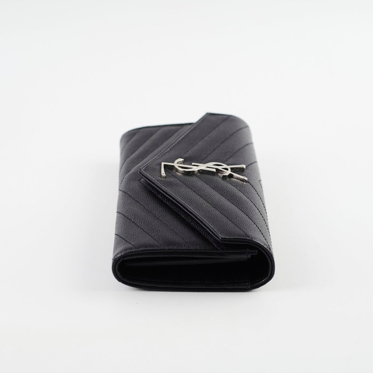 Saint Laurent Cassandre Envelope Flap Wallet Black - photo 3