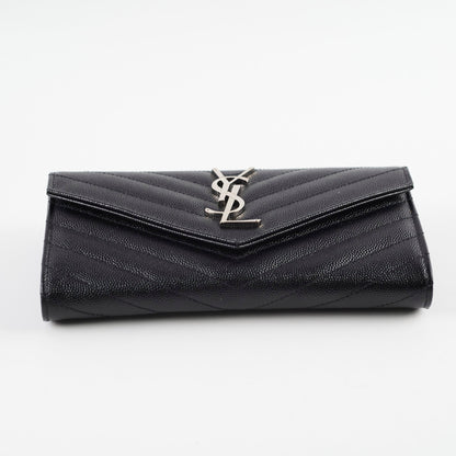 Saint Laurent Cassandre Envelope Flap Wallet Black - photo 4